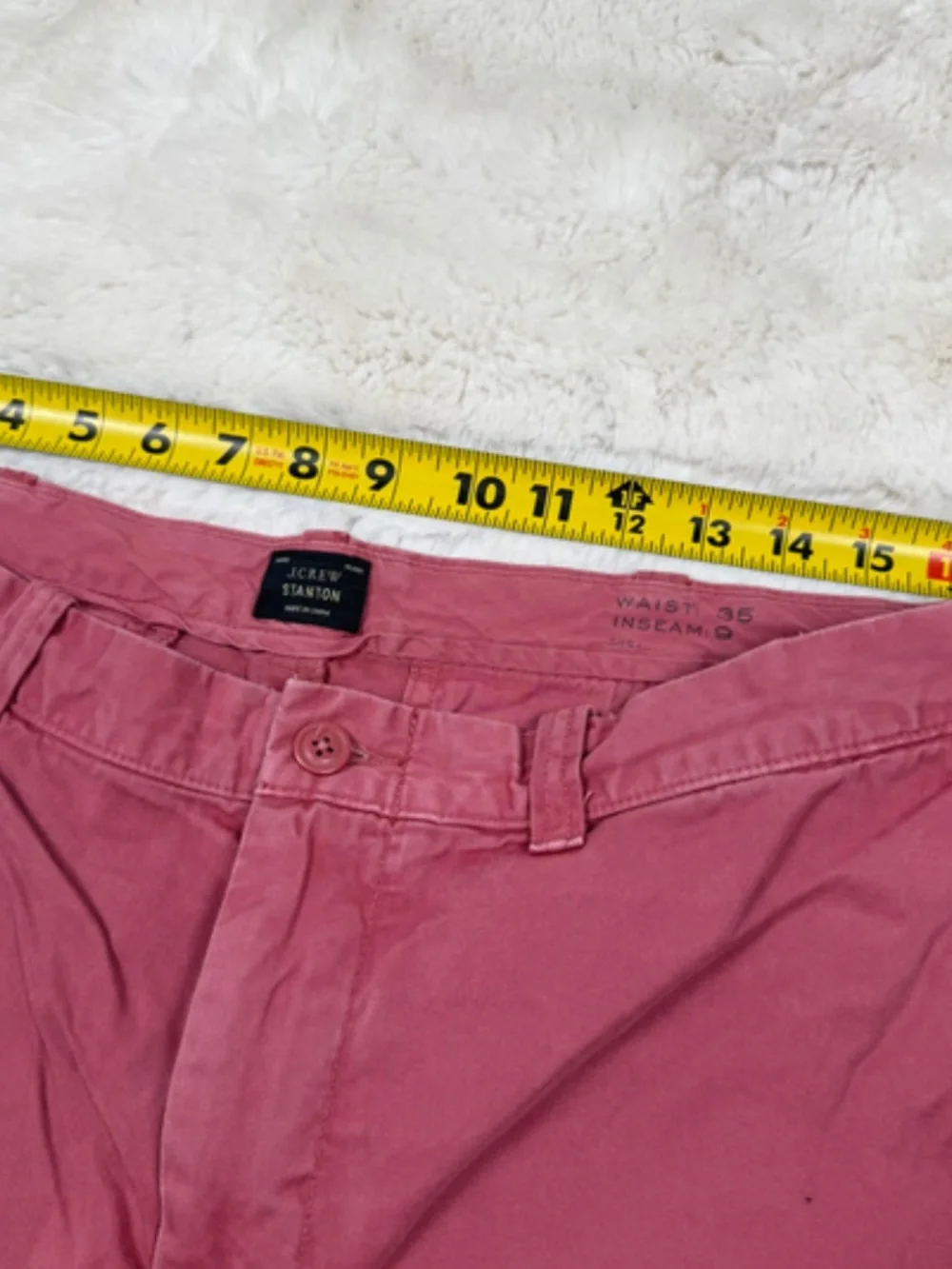 J. Crew Stanton Cotton Twill Shorts Red Inseam 9